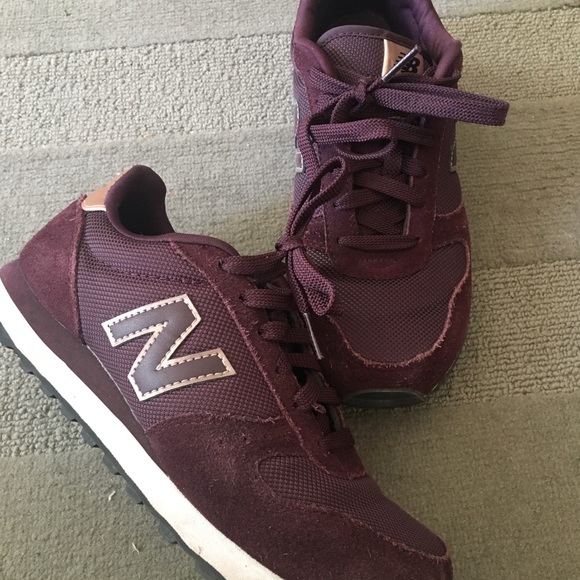 New Balance Shoes | Burgundy And Rose Gold 311 Sneakers | Poshmark